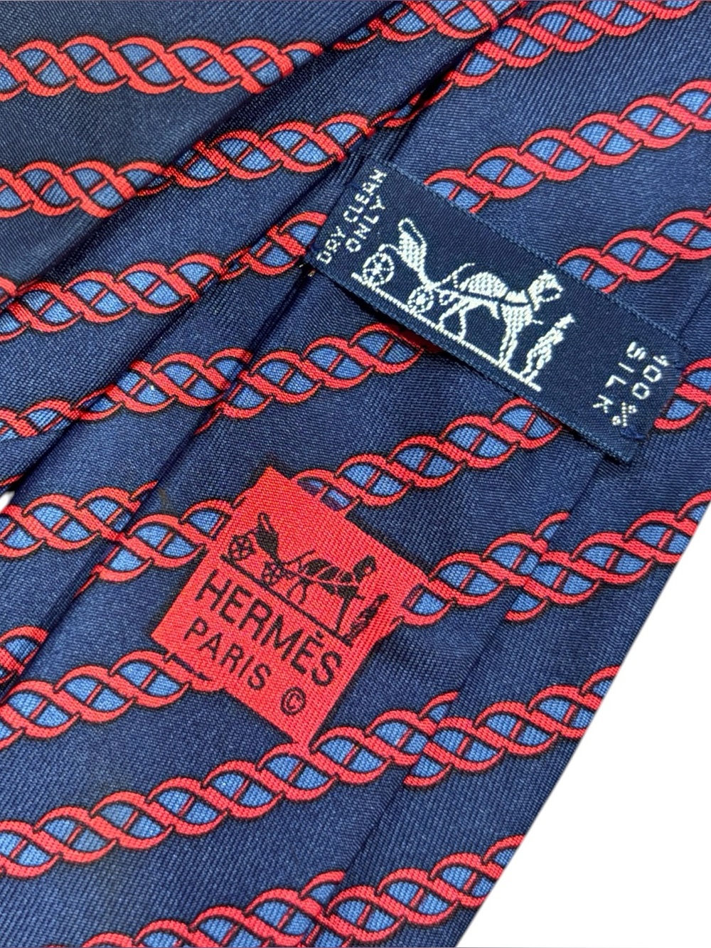 HERMES silk tie